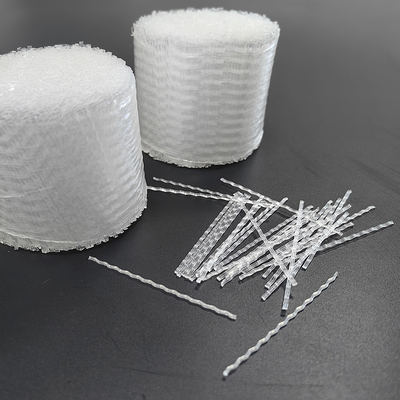 Püskürtme beton için Sentetik Polipropilen Fiber Dalga Formu 54mm