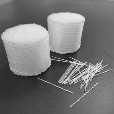 Yüksek Çatlak Direnci Polypropylene PP Makro Fiber Dalga Formu Köprü İnşaatı İçin