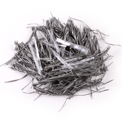 PP Makro Sentetik Fiber Twist 51mm Pisos endüstriyel zemin için Beyaz Renk
