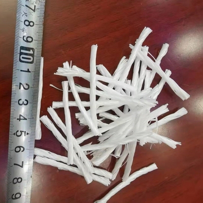 Beyaz 51/54mm PP Makro Fiber Twist Beton takviye için Fasulyeli lif