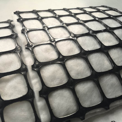 Eğim Stabilizasyonu için 150gsm Geotekstil polipropilen PP Çift Eksenli Geogrid 30-30kN/M